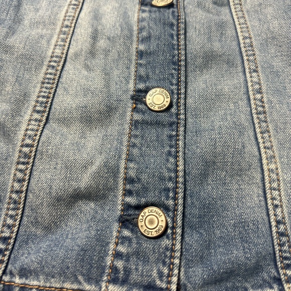 Set Of Two Toddler Girl Baby Gap Overall Dresses Blue And Pink Denim Sz XS & S - Picture 7 of 14